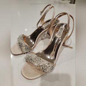 Badgley Mischka Pearl Embellished Heels